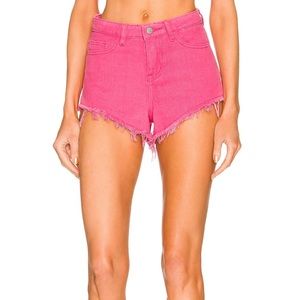 Superdown Domonique Denim Short in Pink